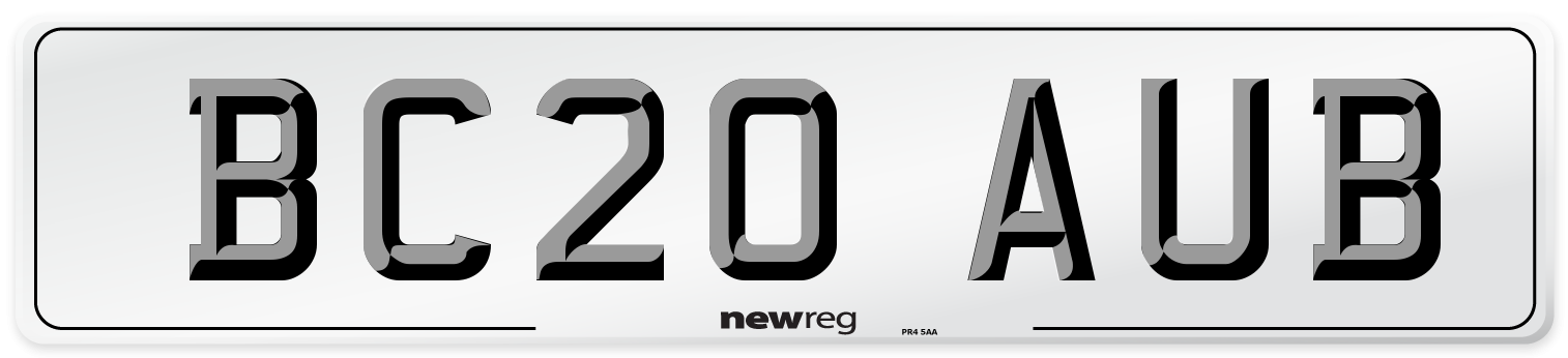 BC20 AUB Number Plate from New Reg